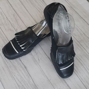 Women’s Leather Designer Gold Shoes:  Walter Genuin Golf 🏌️‍♀️Navy/White Size 10